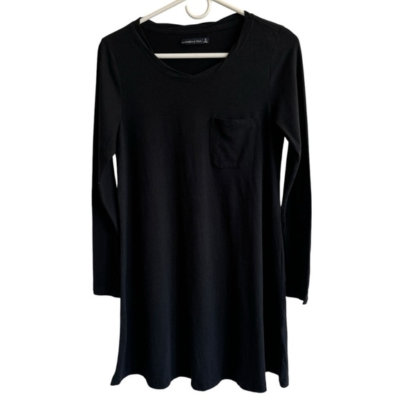 Abercrombie & Fitch Black Pocket T-Shirt Dress, Size S - Picture 2 of 6